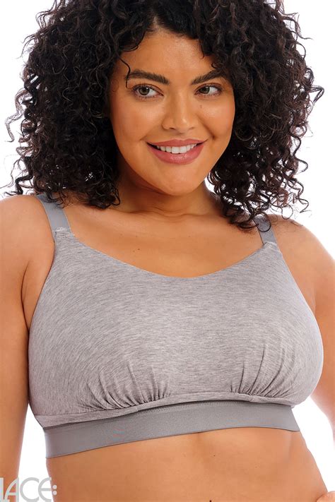 Elomi Downtime Beugelloze Beha G M Cup Grey Marl Lace Lingerie Nl