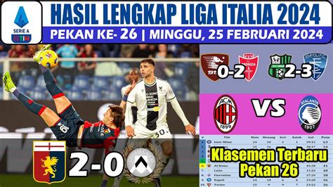 Hasil Liga Italia Tadi Malam Hasil Genoa Vs Udinese Serie A Pekan Ke