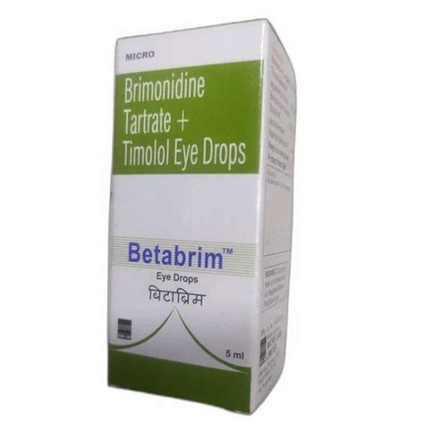 Betabrim Brimonidine Tartrate Timolol Eye Drop Packaging Type Box