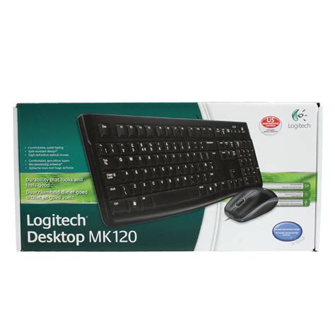 Logitech® Desktop Mk120 Usb Wired Simplicity Mouse And Keyboard Combo English