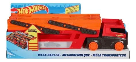 Hot Wheels Mega Remolque Camion Transportador Para Autos Rojo