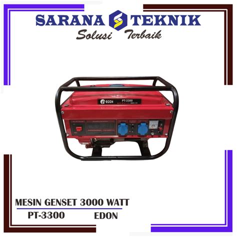 Jual MESIN GENSET 3000 WATT EDON PT-3300, harga grosir | Shopee Indonesia