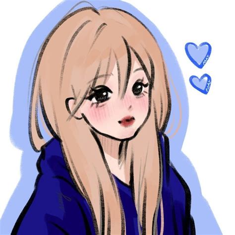 Blonde Hair Girl Pfp Chibi Girl Drawings Anime Couples Drawings Cartoon Drawings Cute