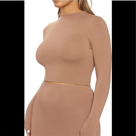 Naked Wardrobe Tops Nwot Naked Wardrobe The Nw Mock Neck Crop Top Poshmark