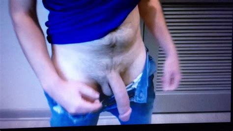 Guy Commando No Underwear In Jeans With Bulge Huge Cock Gay Porn