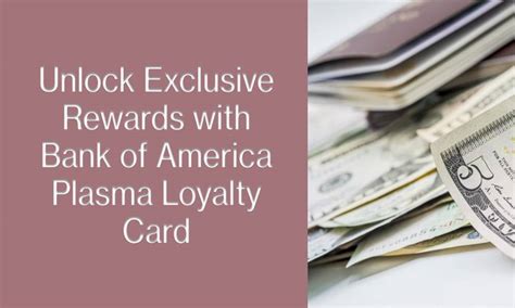 Bank of America Plasma Loyalty Card - BMTS Corp