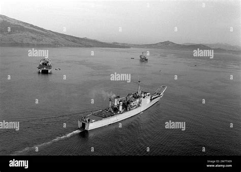 An Aerial Starboard Quarter View Of The Newport Class Tank Landing Ship