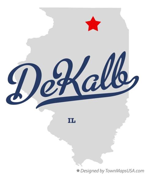 map  dekalb il illinois