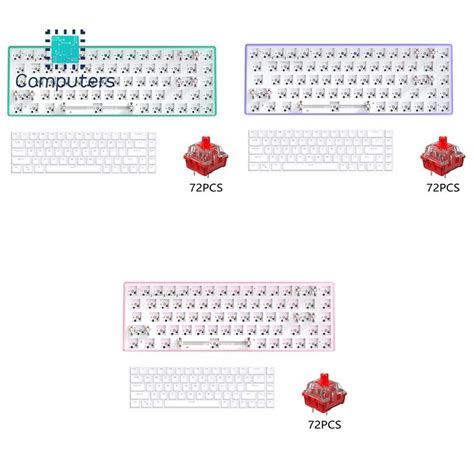Teclado Mec Nico Personalizado Tester Eixo Vermelho Kit Bon Hot Swap G Modo Duplo