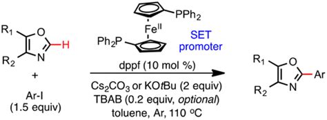 Radical CH Arylation Of Oxazoles With Aryl Iodides Dppf As An