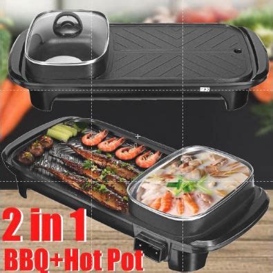 New Bili Ph Electric Barbecue Pan Grill Teppanyaki Cook Fry Bbq Oven Hot Pot Kitchen Shopee