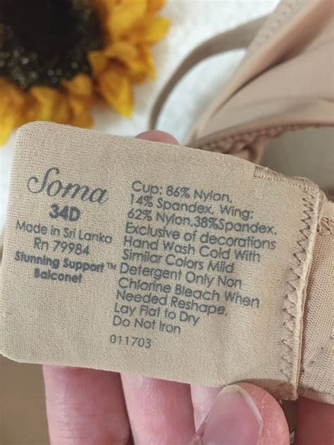 SOMA 34D Stunning Support Balconette Bra Tan Nude Und Gem