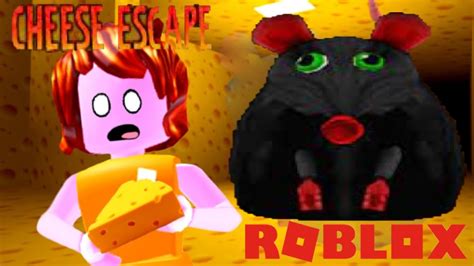 Fugindo Do Rato Gigante Do Roblox Cheese Escape Youtube