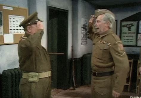 Salute Spin Dad'S Army GIF - Salute Spin Fast Turn - Discover & Share GIFs