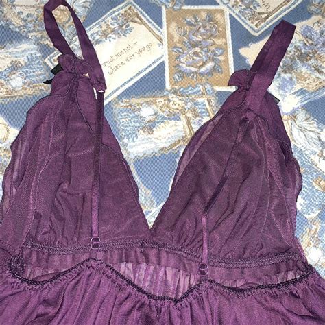 Babydoll Style Pleated Lingerie Dress Rich Purple Depop