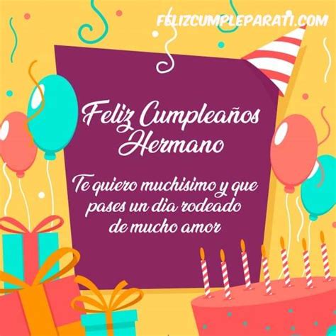 Hermosas Tarjetas De Cumpleaños Para Un Hermano | Feliz Cumple Para Ti