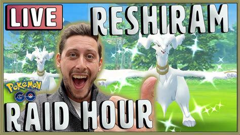 LIVE Shiny Reshiram Shundo Grind In Pokemon GO Raid Hour YouTube