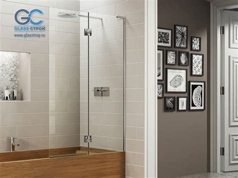 Стеклянная перегородка для ванной – купить стильное ограждение душевого ...