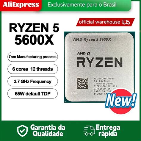 Processador Cpu Amd Ryzen 5 5600x R5 5600x 3 7 Ghz 6 N Cleos 12 Threads