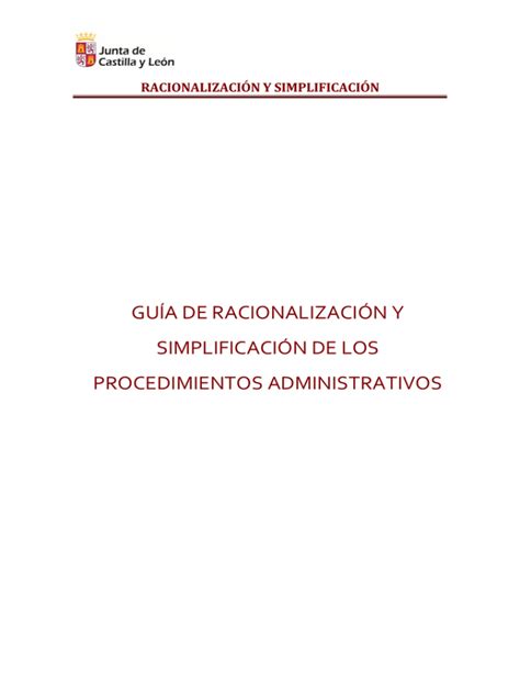 Guía de Racionalización y Simplificación