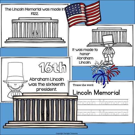 Lincoln Memorial Mini Book for Early Readers: American Symbols | Made