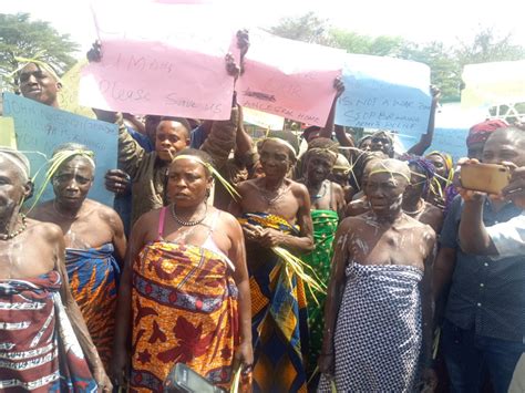 Over Women Protest Half Naked In Ebonyi State