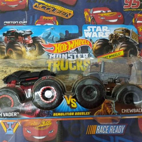 Jual Hot Wheels Monster Trucks Darth Vader Vs Chewbacca Shopee Indonesia