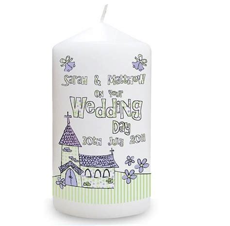 personalised church wedding candle by british and bespoke | notonthehighstreet.com