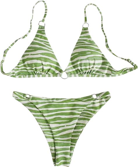 Riou Sexy Triangolo Bikini Set Donna Spaghetti Regolabile Vita Bassa Costume Da Bagno Hot Girl