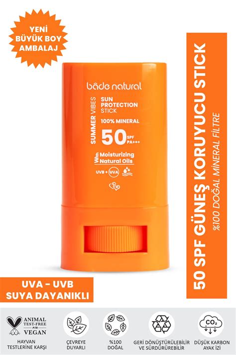 Bade Natural 50 Spf 100 Mineral Filtreli Ve Doğal Yüksek Korumalı