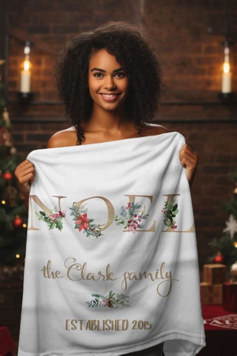 Christmas Blanket Noel Blanket Sherpa Fleece Blanket Custom Blanket