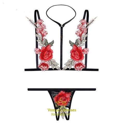 Hoty Sensual Lingerie Set Transparent Lace Bra Exotic Sets Embroidery