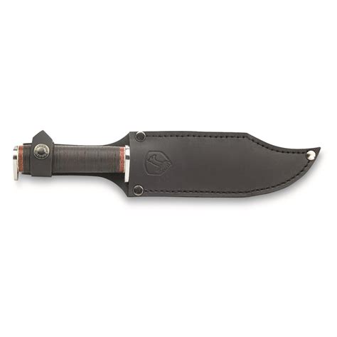 Stacked Leather Handle Knife | Sportsman's Guide