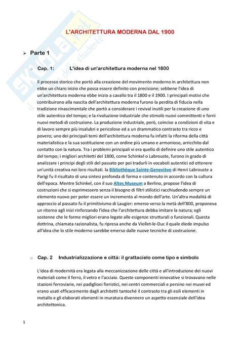 Riassunto esame Storia dell'architettura, prof Rossari, libro