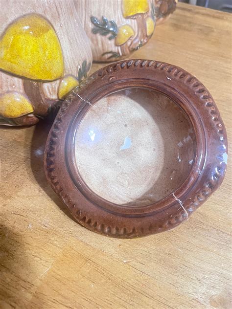 Vintage Arnels Mushroom Canister Set Etsy