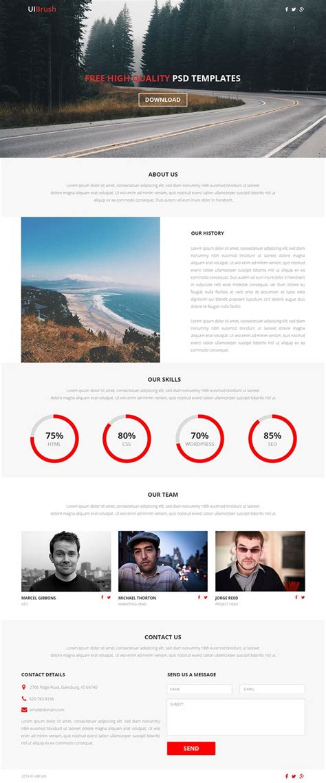 page responsive template
