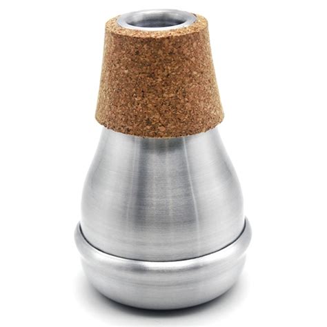 Silver Aluminium Cork Practice Trumpet Bubble Mute Grandado