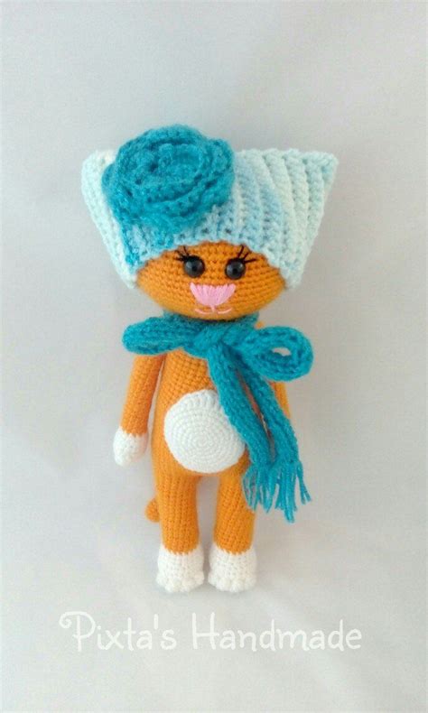 Кошка модница: схема вязания игрушки | Amigurumi