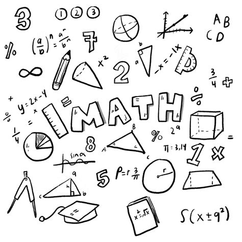 math doodle  numbers  printable math drawing table drawing