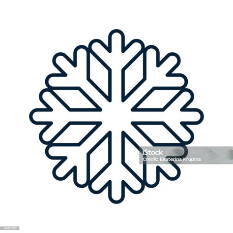Stock ilustrace Piktogram Sněhové Vločky Vánoce A Zima Tradiční Symbol