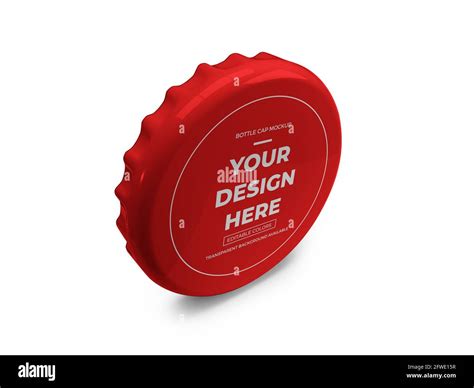 Bottle Cap 3d Illustration Mockup Scene On Isolated Background Stock