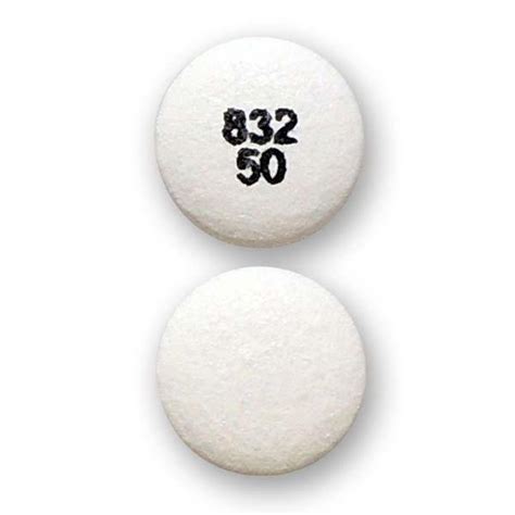 832 50 Pill White Round - Pill Identifier