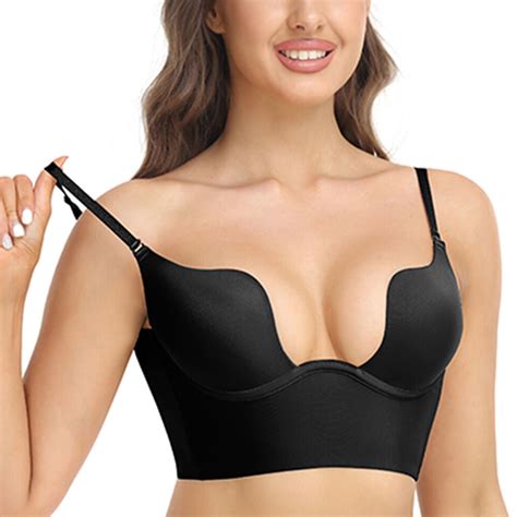 Sexy Backless Women Bras Multiway Bra Push Up Brassiere Deep U Lingerie
