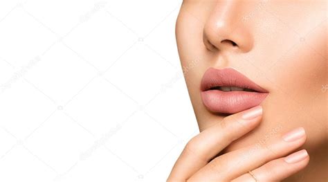 Perfect woman's sensual lips Stock Photo by ©Subbotina 123319000