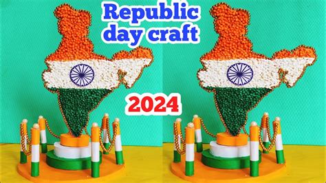 decorate india map  ll republic day craft ll tricolor