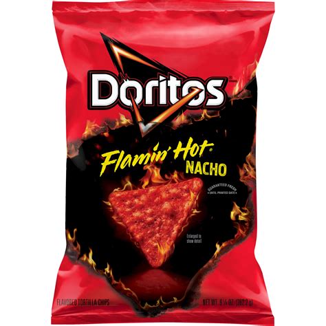 Doritos Flamin Hot Nacho Flavored Tortilla Chips SmartLabel