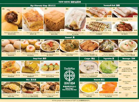 Tim Ho Wan Menu Menu For Tim Ho Wan Bourke Street Cbd Melbourne