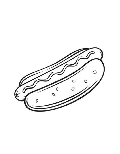 Hot Dog Coloring Pages Free Printable Pdf