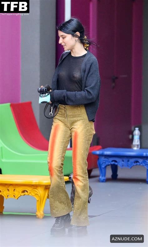 Alice Pagani Sexy Seen Braless Showing Off Her Nude Tits In A See Through Shirt In Milan AZNude