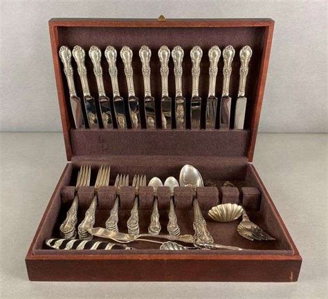 International Sterling Silver Wild Rose Pattern Flatware Set Matthew
